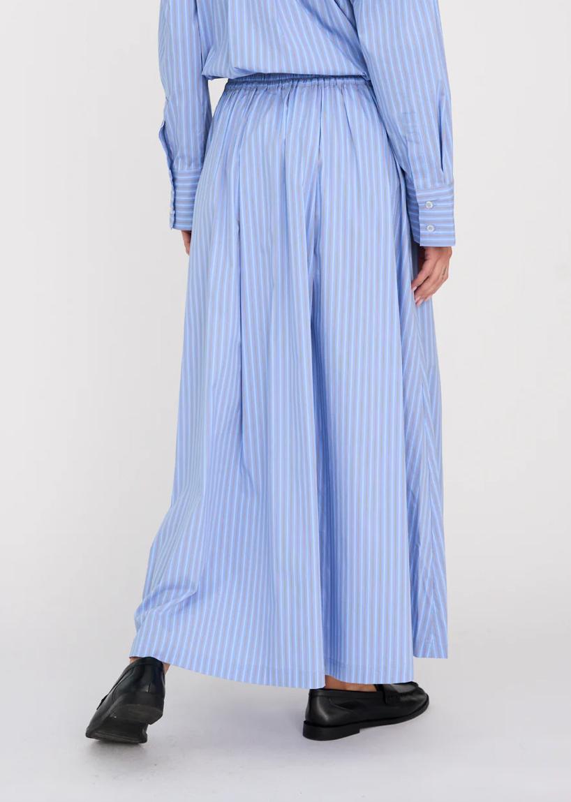 PD NIKKI POPLIN STRIPE SKIRT BLUE GLOW - Bilde 2