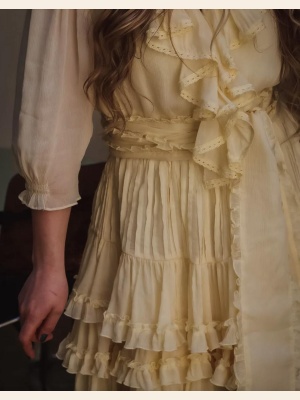 LOVE FRILL DRESS YELLOW
