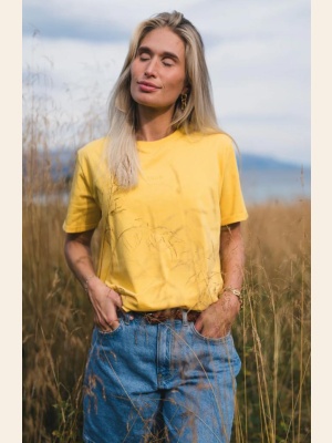 RAUSLINN LOGO TEE MIMOSA YELLOW