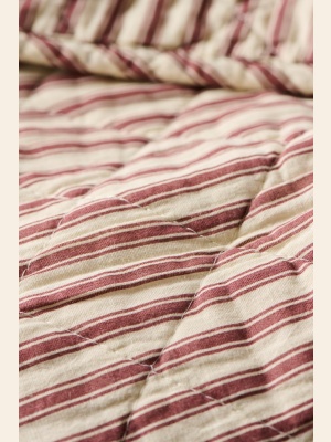 QUILT SAND M/DUSTY PLOMME STRIPER