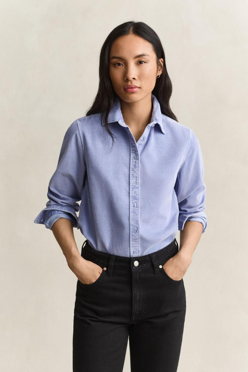 REG CORDROY SHIRT LIGHT BLUE