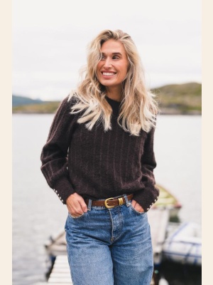 RAUSMIRA AMALIE PULLOVER BLACK COFFEE