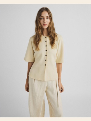MSCHMIRIELLE EAST 2/4 CARDIGAN SAND