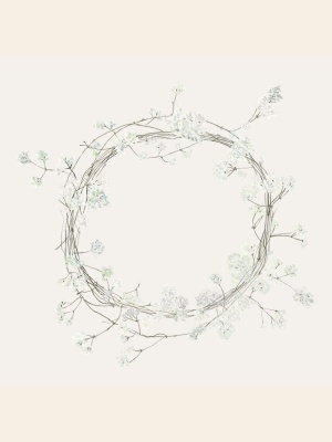 SERVIETT 20X20 CM KRANS AV BLOMSTER 50 PK.