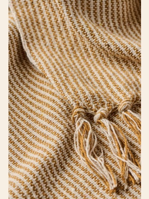 PLAID CREME/CLAY SMALL STRIPER