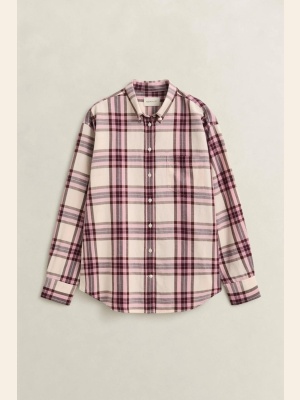 REL CHECKED FLANNEL BD SHIRT PINK