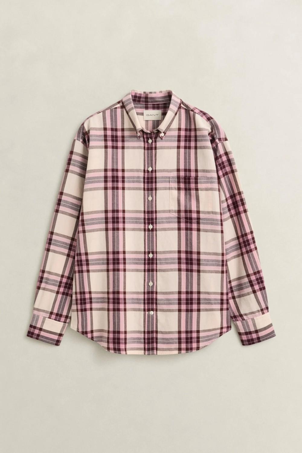 REL CHECKED FLANNEL BD SHIRT PINK