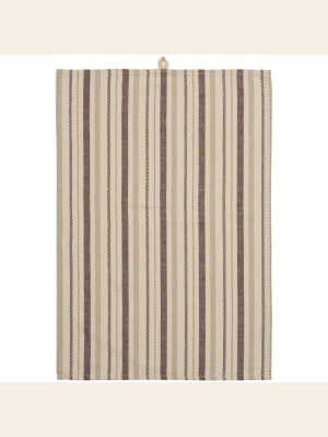 KJØKKENHÅNDKLE SABRINA M/BRUN OG GRØNN STRIPE