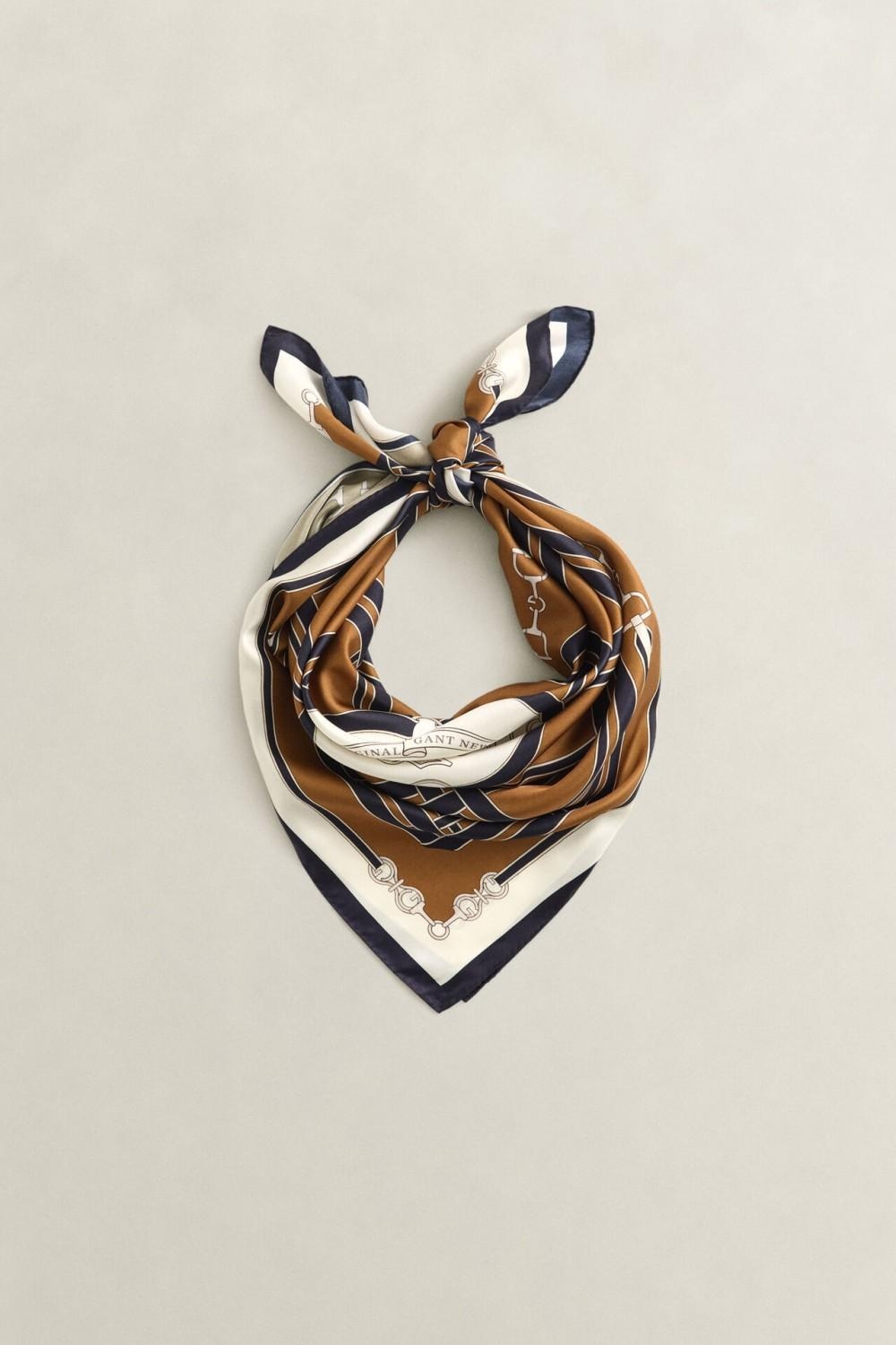 CHAIN PRINT SILK SCARF