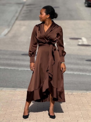 IZA MIDI DRESS ESPRESSO